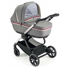 Коляска Cam Milano 2 в 1,  бордовые полосы