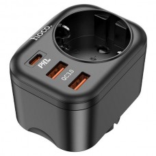 Многофункциональное зарядное устройство hoco. NS3 (1 розетка + Type-C PD20W + 2*USB ) черный Многофункциональное зарядное устройство hoco. NS3 (1 розетка + Type-C PD20W + 2*USB ) черный