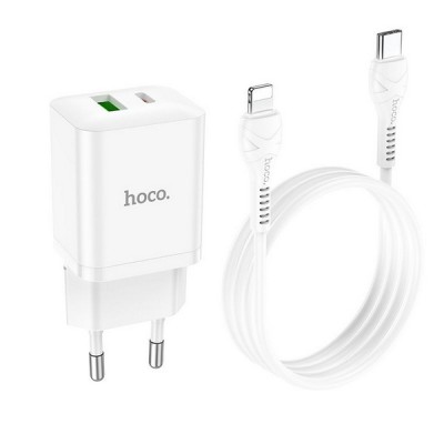 Зарядное устройство hoco. N28 PD20W+QC 3.0 (Type-C-iP), белый