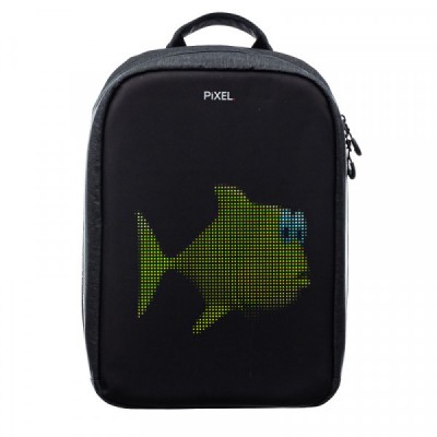 Рюкзак с LED-дисплеем PIXEL MAX - GRAFIT, 43х31х17см, 10 карманов, 15", 850гр.,20л, мягкий