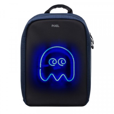 Рюкзак с LED-дисплеем PIXEL MAX - NAVY, 43х31х17см, 10 карманов, 15", 850гр.,20л, мягкий