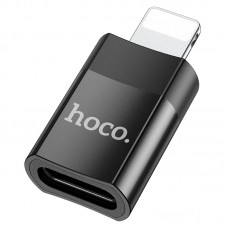 Адаптер HOCO UA17 iP Male 0 Type-C female USB2.0, черный