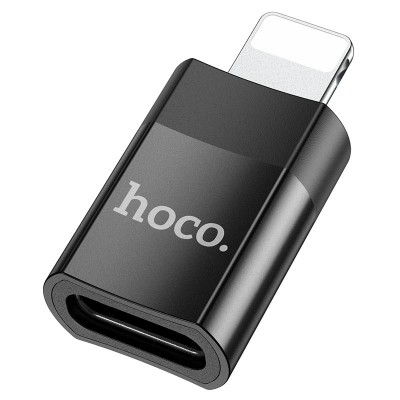 Адаптер HOCO UA17 iP Male 0 Type-C female USB2.0, черный